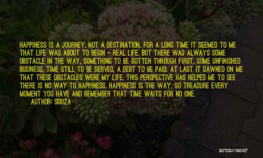 Journey To Destination Quotes By Souza