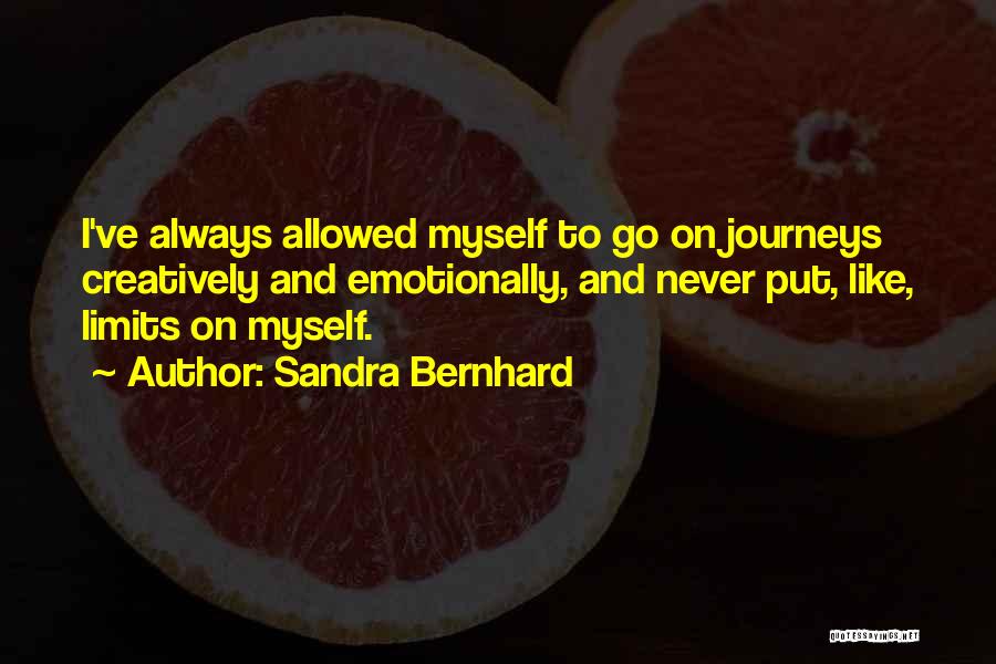 Journeys Quotes By Sandra Bernhard