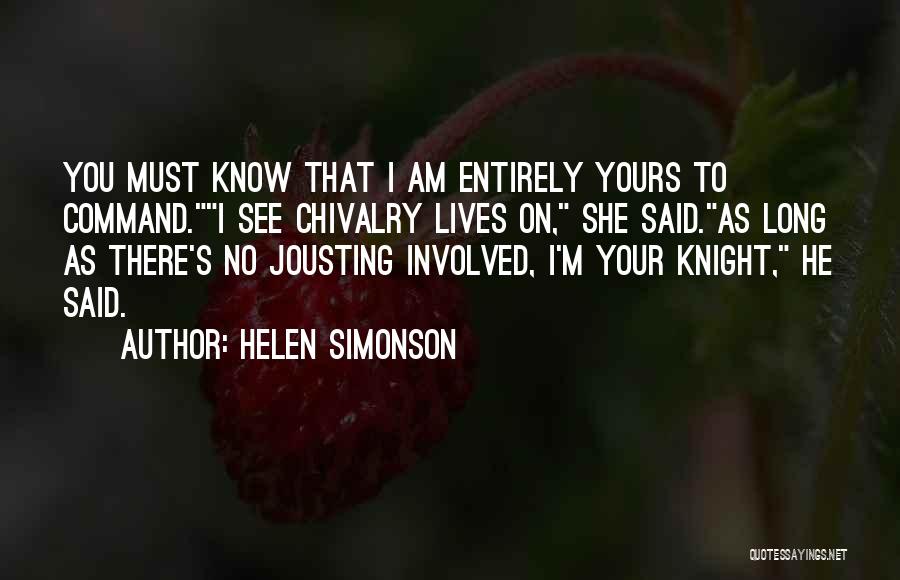 Jousting Quotes By Helen Simonson