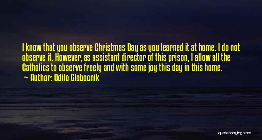Joy And Christmas Quotes By Odilo Globocnik