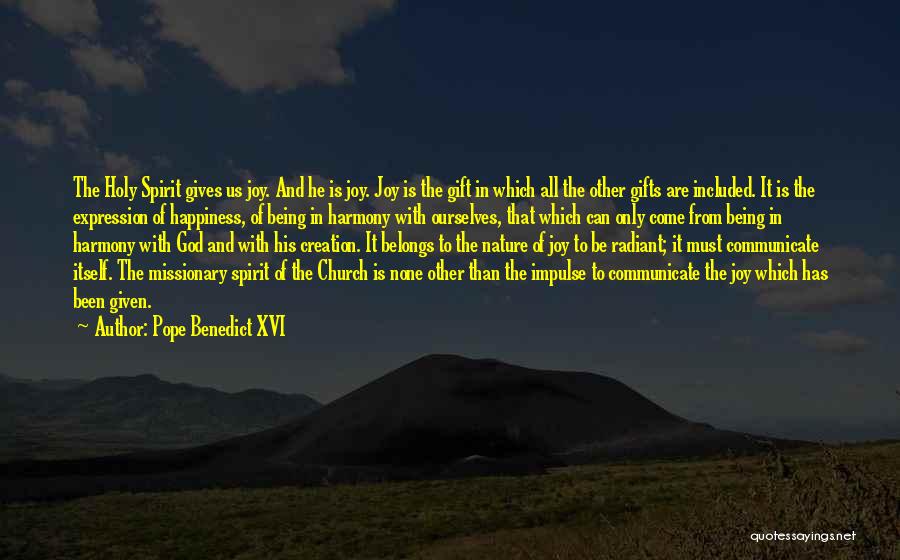 Joy And God Quotes By Pope Benedict XVI