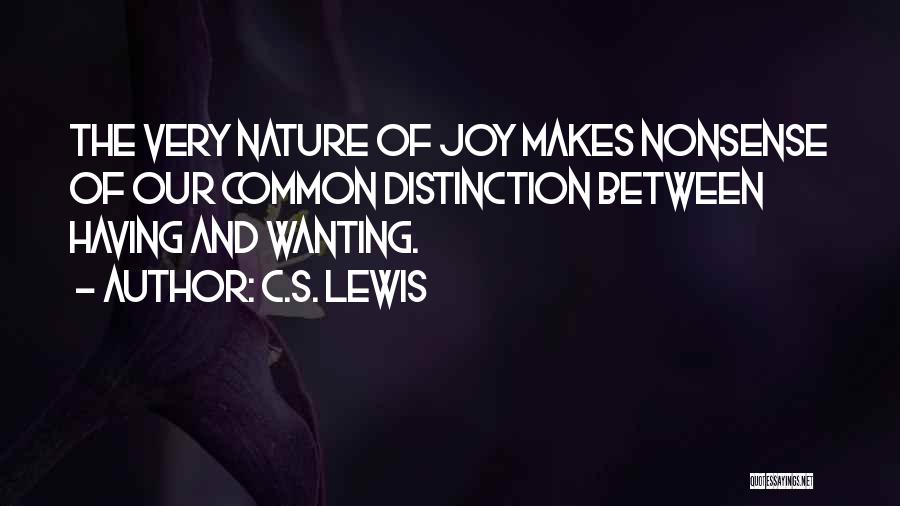 Joy And Nature Quotes By C.S. Lewis