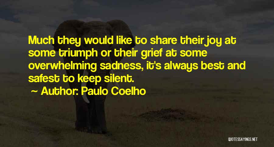 Joy And Sadness Quotes By Paulo Coelho