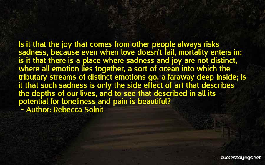 Joy And Sadness Quotes By Rebecca Solnit