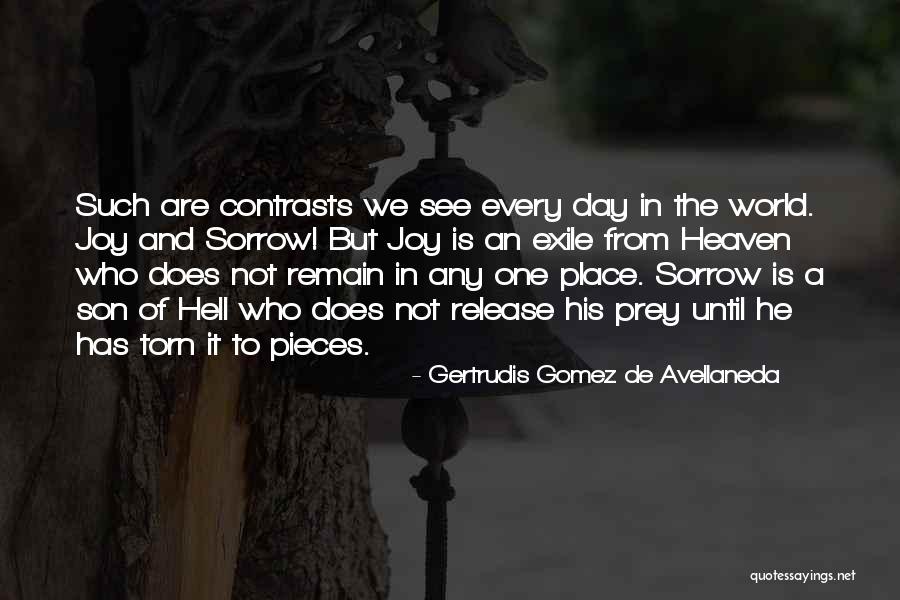 Joy And Sorrow Quotes By Gertrudis Gomez De Avellaneda