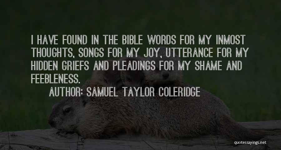 Joy Bible Quotes By Samuel Taylor Coleridge