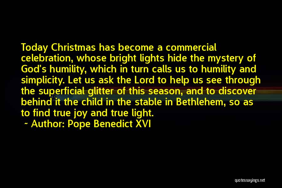 Joy In Christmas Quotes By Pope Benedict XVI