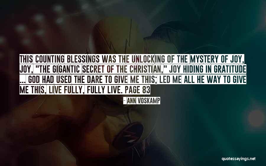Joy In God Quotes By Ann Voskamp Joy In God Quotes By Ann Voskamp