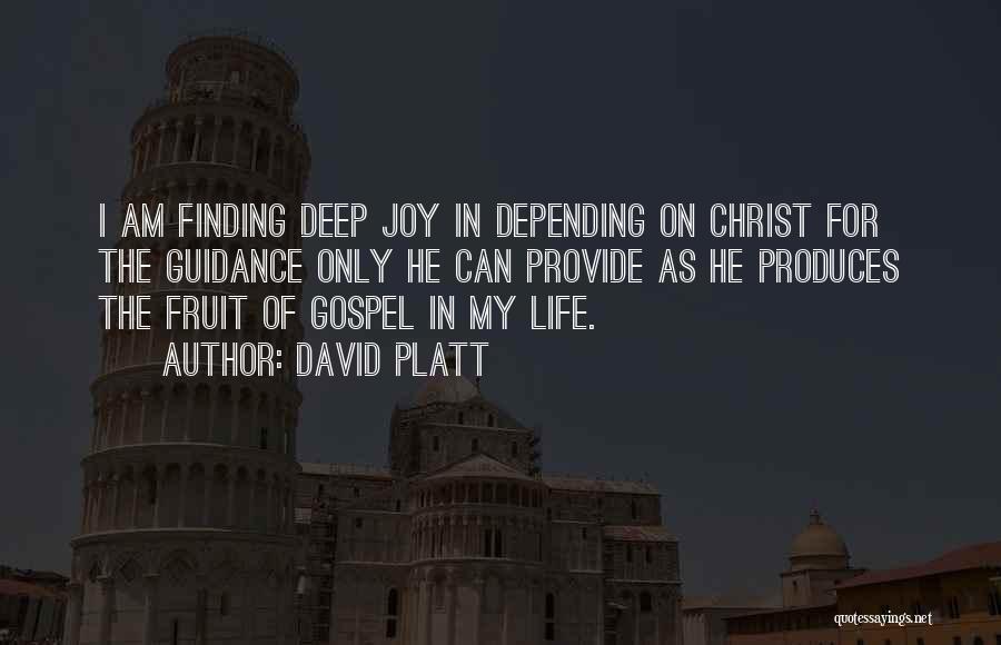 Joy In My Life Quotes By David Platt
