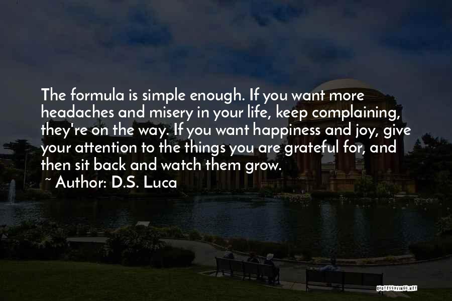 Joy In Simple Things Quotes By D.S. Luca