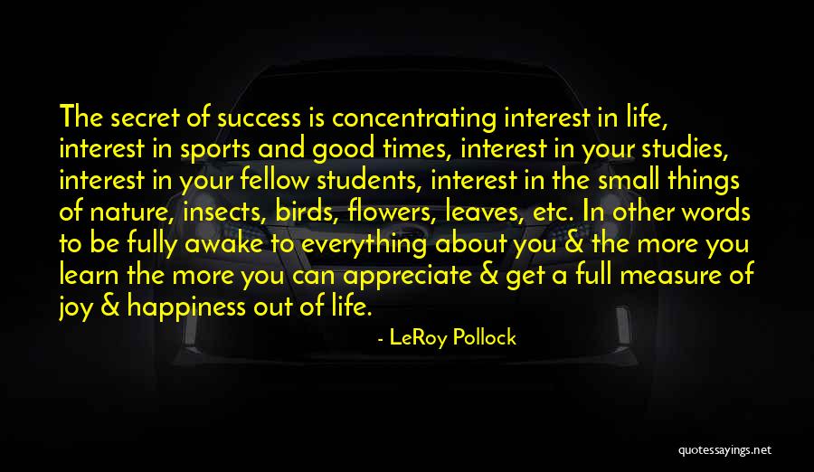 Joy In Sports Quotes By LeRoy Pollock Joy In Sports Quotes By LeRoy Pollock