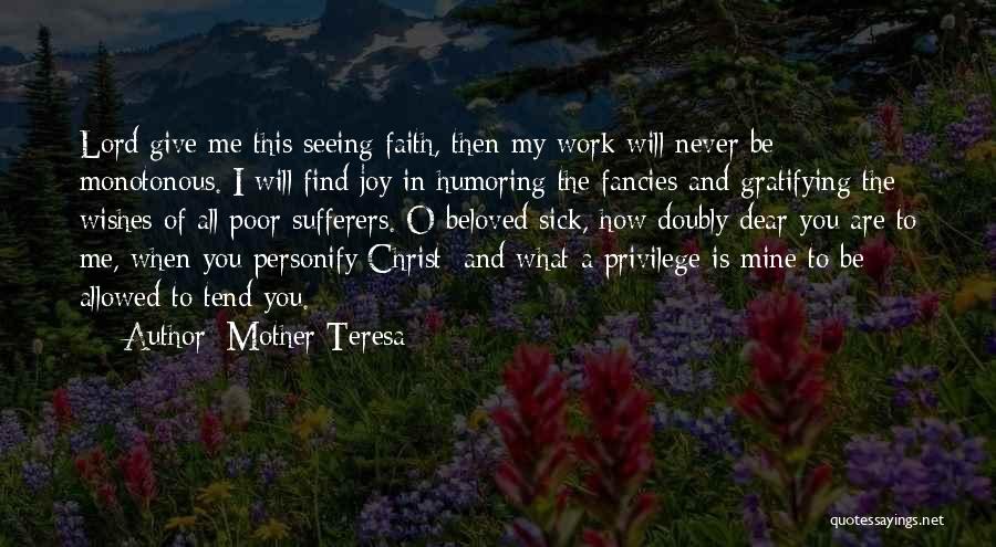 Joy In The Lord Quotes By Mother Teresa
