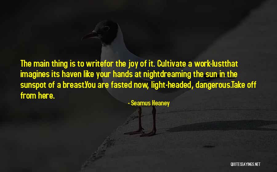 Joy In Your Work Quotes By Seamus Heaney Joy In Your Work Quotes By Seamus Heaney