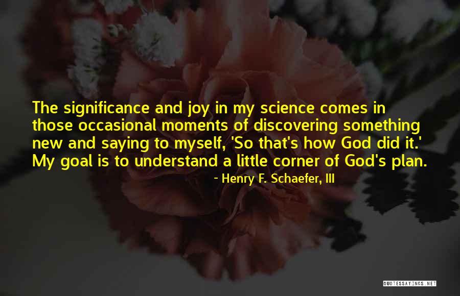 Joy Of God Quotes By Henry F. Schaefer, III