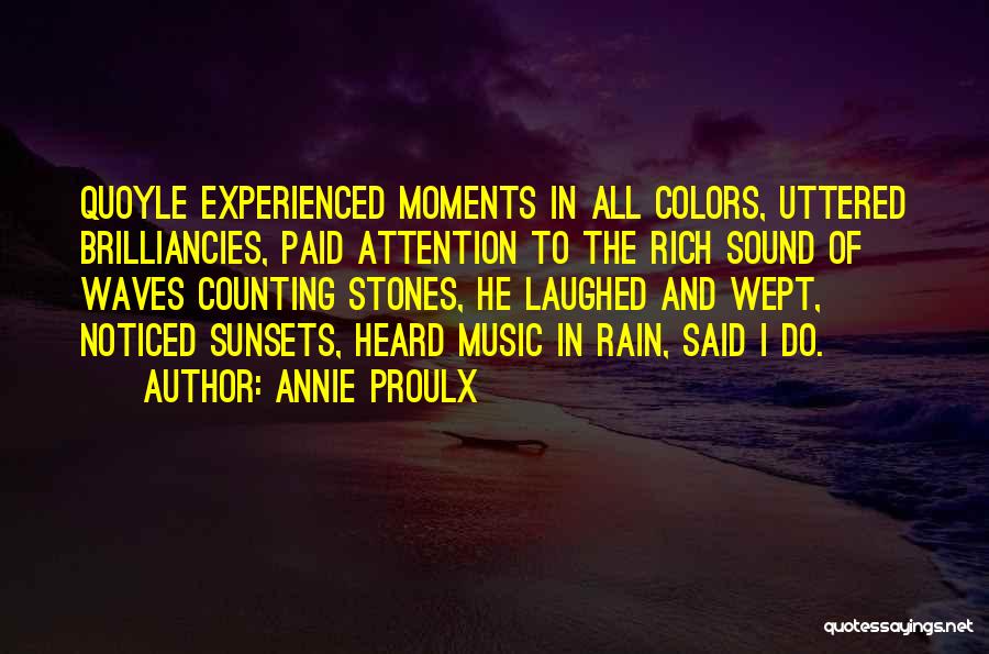 Joy Of Music Quotes By Annie Proulx