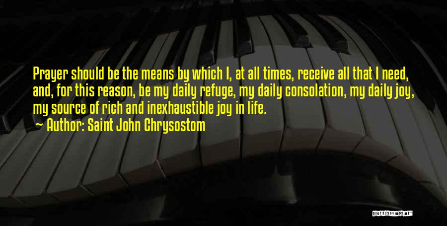 Joy Of My Life Quotes By Saint John Chrysostom