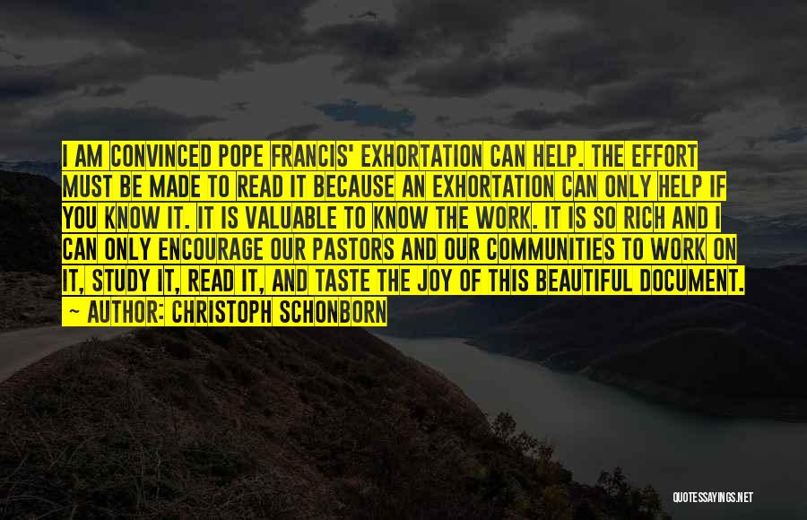 Joy Pope Francis Quotes By Christoph Schonborn