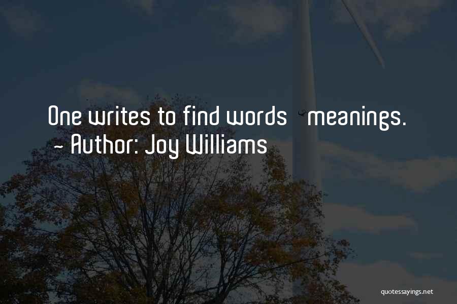 Joy Williams Quotes 2227958