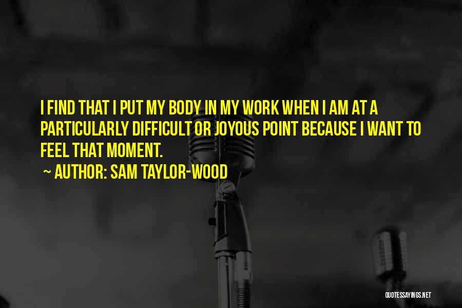 Joyous Work Quotes By Sam Taylor-Wood