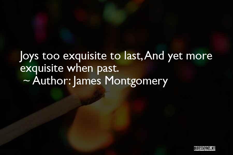 Joys Quotes By James Montgomery