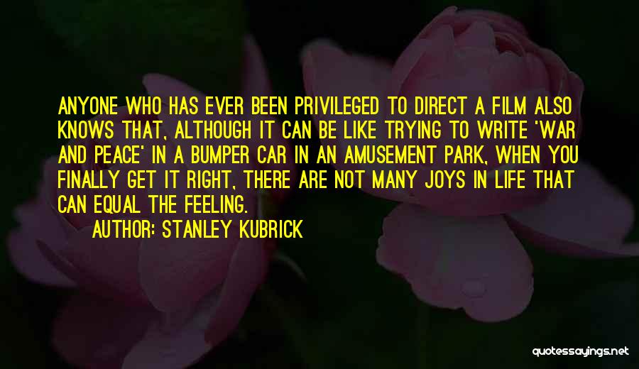 Joys Quotes By Stanley Kubrick