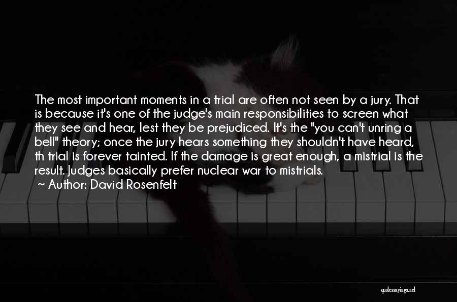 Judge And Jury Quotes By David Rosenfelt