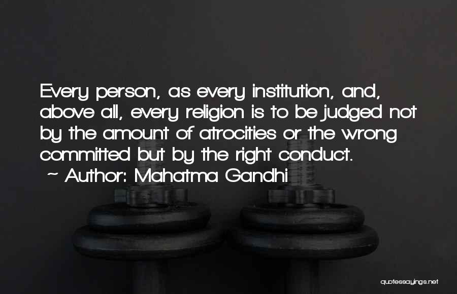 Judged Quotes By Mahatma Gandhi