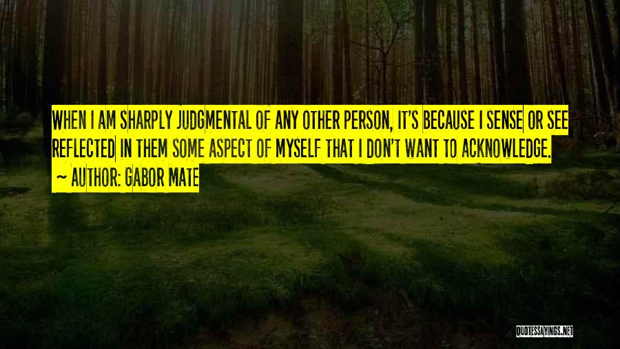 Judgemental Person Quotes By Gabor Mate