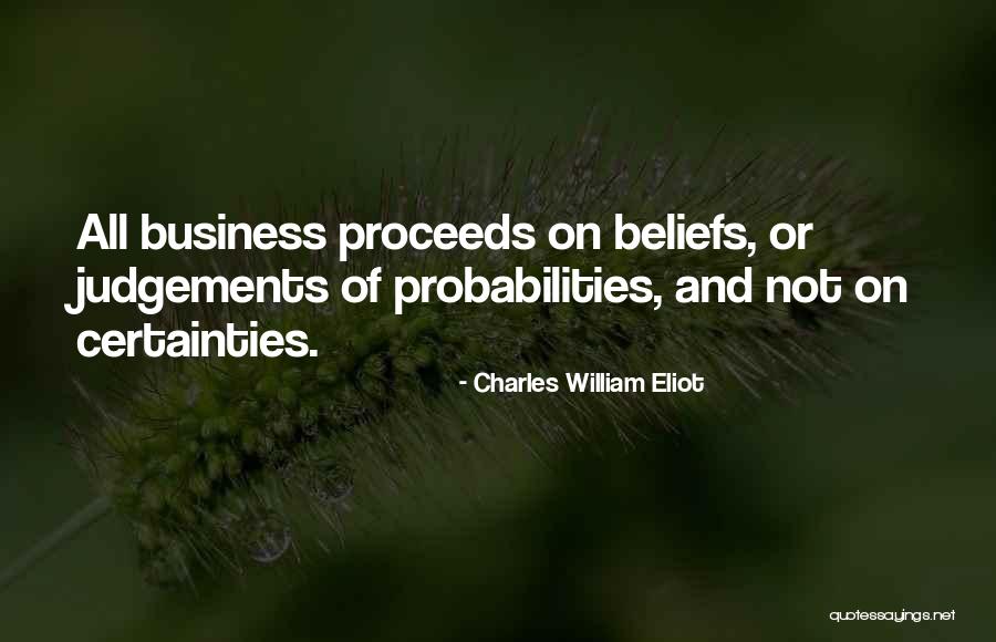 Judgements Quotes By Charles William Eliot