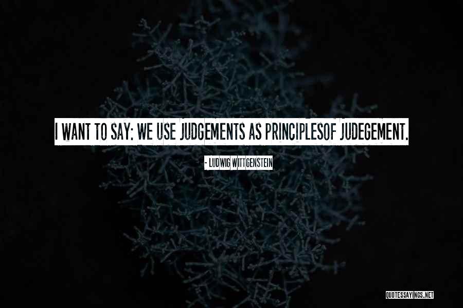 Judgements Quotes By Ludwig Wittgenstein