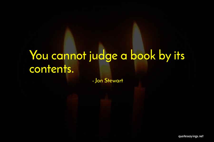Judging A Book By Its Cover Quotes By Jon Stewart