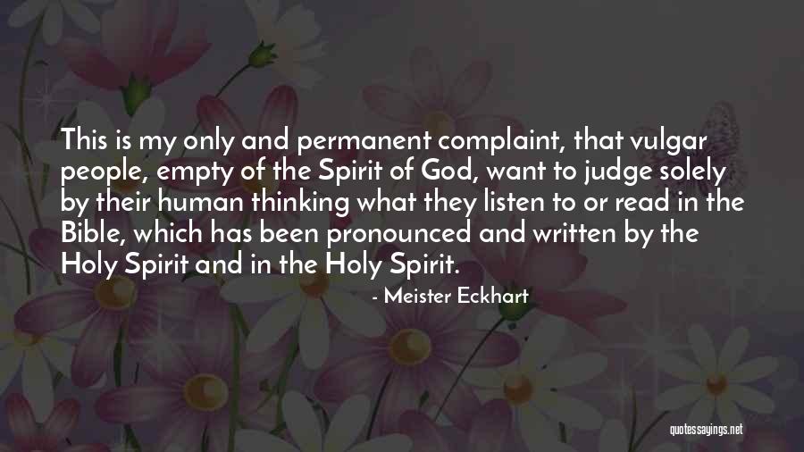 Judging From The Bible Quotes By Meister Eckhart