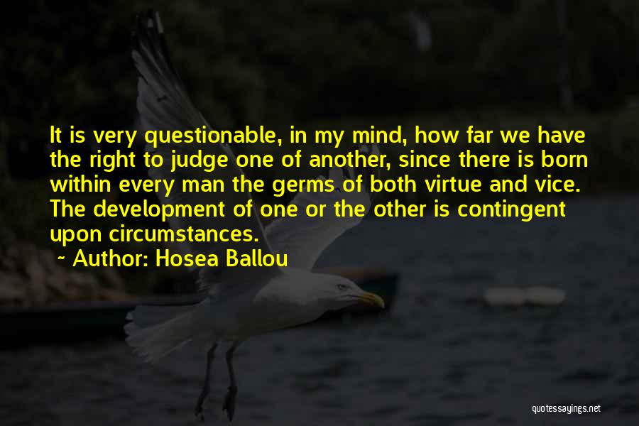 Judging One Another Quotes By Hosea Ballou