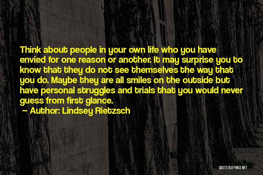 Judging One Another Quotes By Lindsey Rietzsch