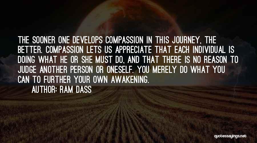 Judging One Another Quotes By Ram Dass