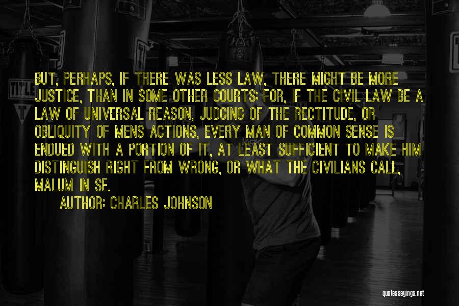 Judging Others Actions Quotes By Charles Johnson