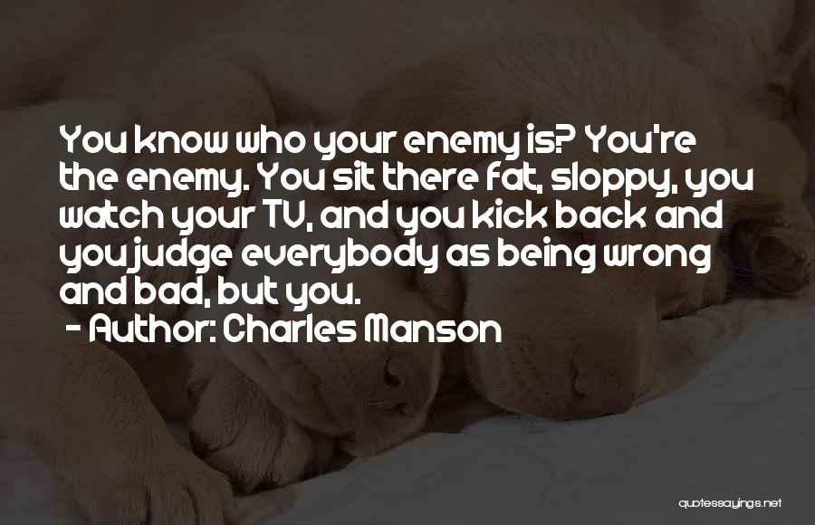 Judging Others Is Wrong Quotes By Charles Manson