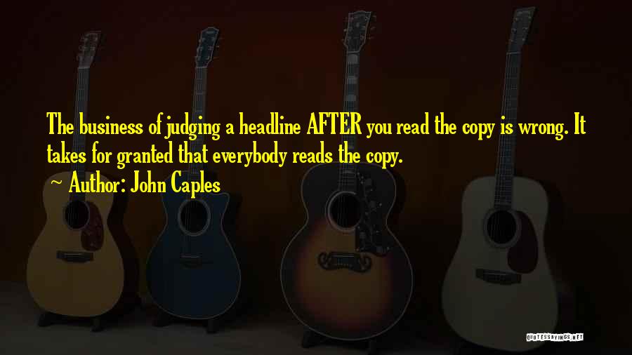 Judging Others Is Wrong Quotes By John Caples