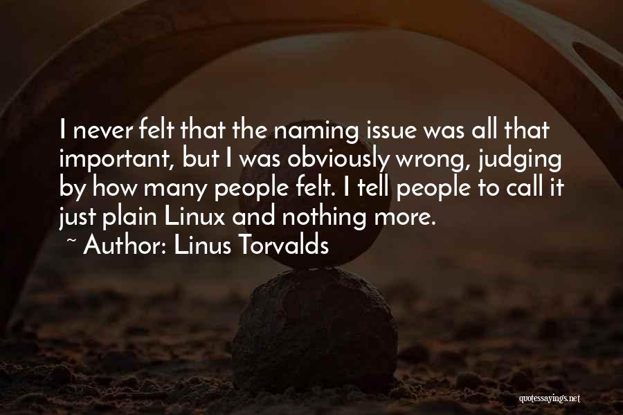 Judging Others Is Wrong Quotes By Linus Torvalds