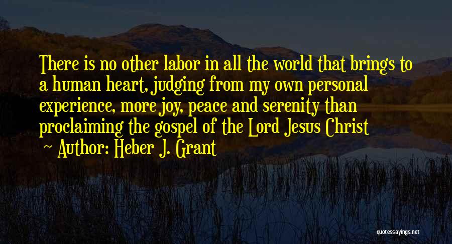 Judging Others Past Quotes By Heber J. Grant