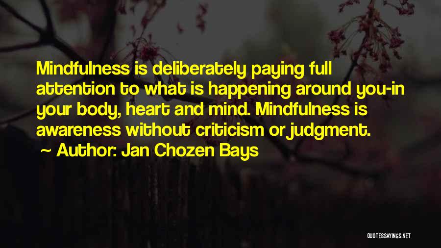 Judgment And Criticism Quotes By Jan Chozen Bays