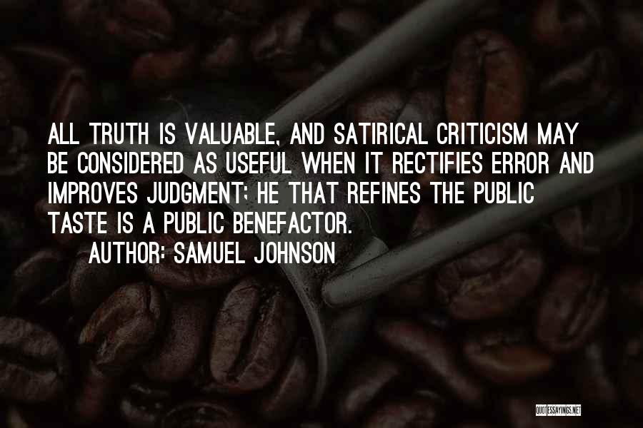 Judgment And Criticism Quotes By Samuel Johnson