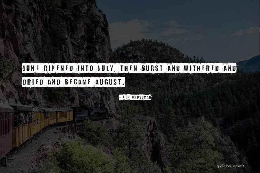 July And August Quotes By Lev Grossman