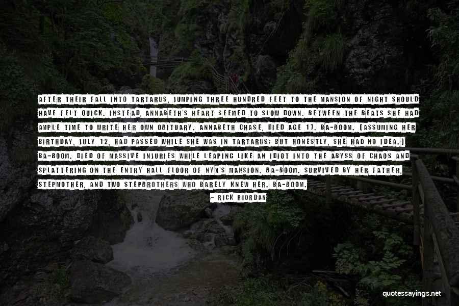 Jumping In With Both Feet Quotes By Rick Riordan Jumping In With Both Feet Quotes By Rick Riordan
