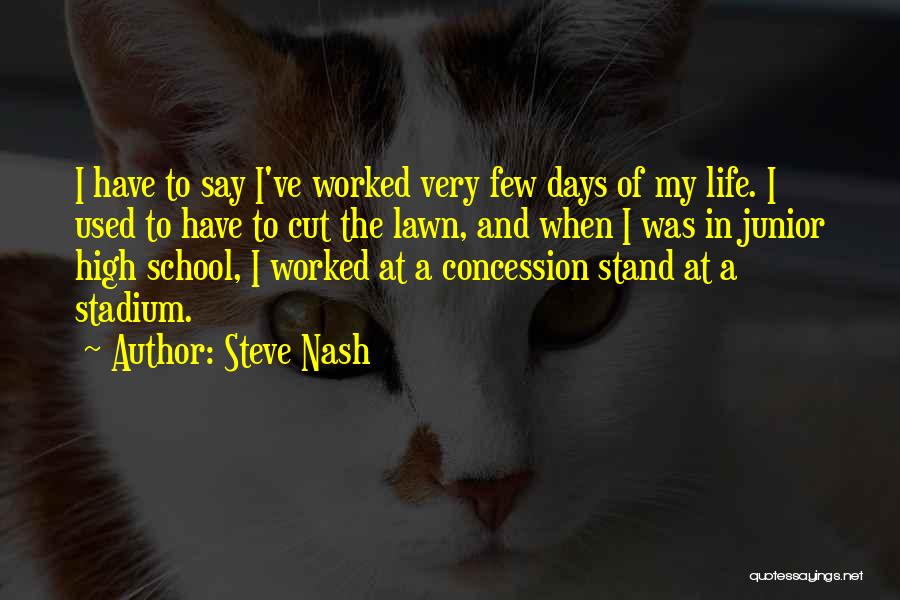 Junior High School Life Quotes By Steve Nash