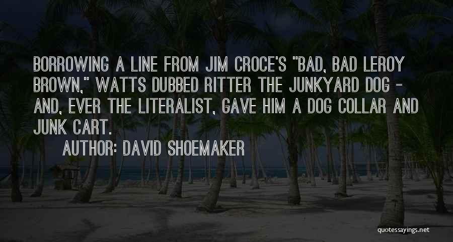 Junkyard Dog Quotes By David Shoemaker