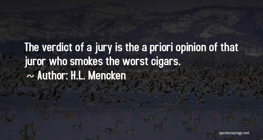 Jury Verdict Quotes By H.L. Mencken