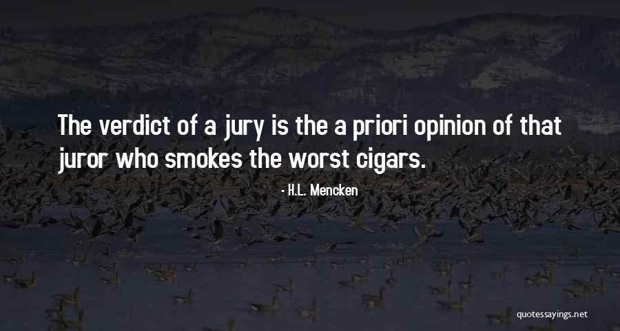 Jury Verdict Quotes By H.L. Mencken