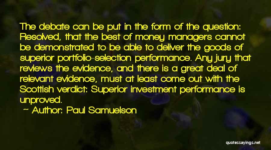 Jury Verdict Quotes By Paul Samuelson
