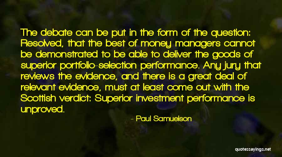 Jury Verdict Quotes By Paul Samuelson